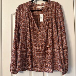 NWT Loft rust top XL
